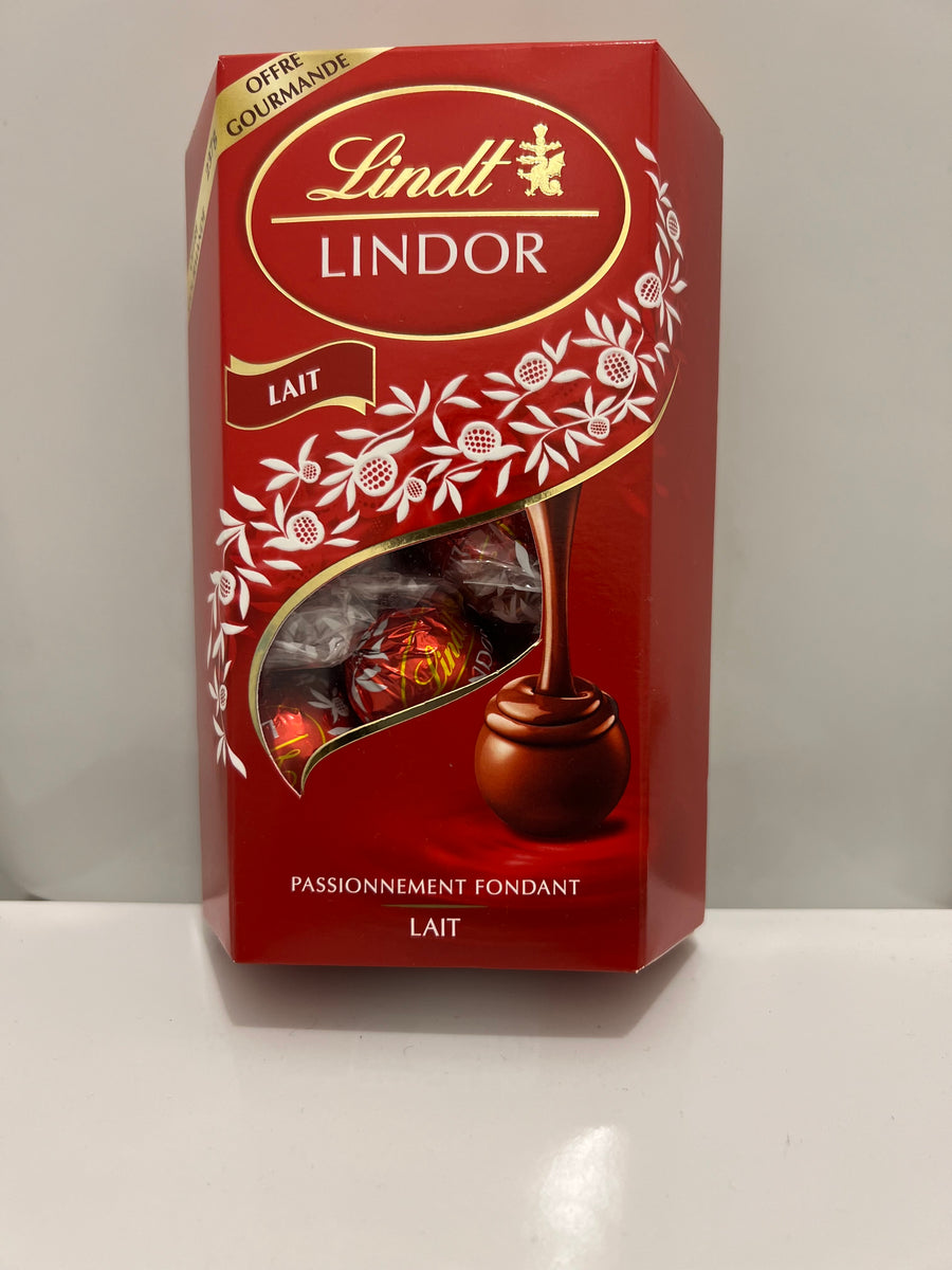 LINDT Lindor cornet assortiment de chocolats fondants au lait