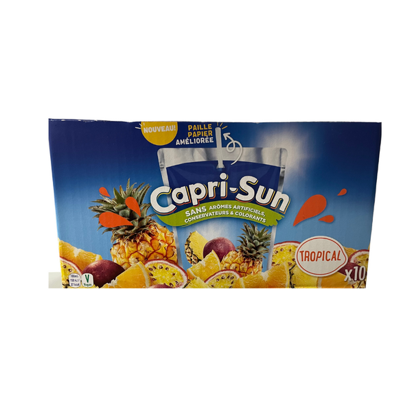 Boisson aux fruits Tropical CAPRI-SUN le pack de 10 poches de 20cL –  CotidienGab's