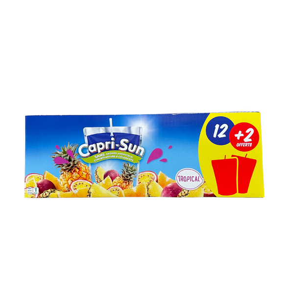Boisson aux fruits Tropical CAPRI-SUN le pack de 14 poches de 20cL